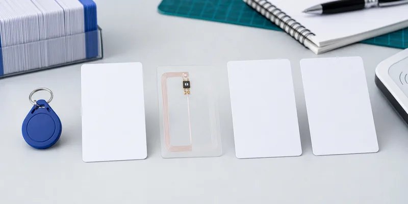 Blank RFID cards with different chip and frequency options for buyer selection