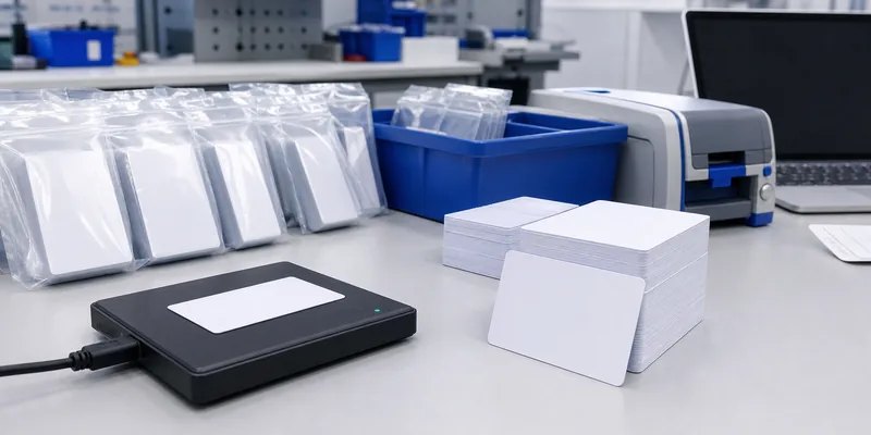 RFID card encoding and quality control for bulk blank card orders