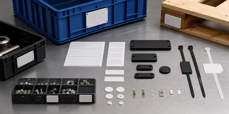 RFID tag options for manufacturing bins, tools, pallets, and small components