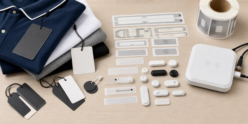 Retail RFID and EAS tag samples for procurement review